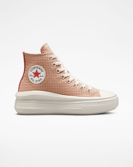 Topanky Na Platforme Converse Chuck Taylor All Star Move Checkered Vysoke Damske Marhule | SK BRCIQ2